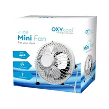 4quot; USB Mini Desk Fan, Portable, SingleSpeed, Adjustable Tilt,