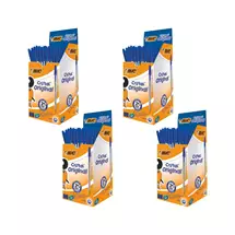Bic Cristal Ballpoint Pen 1.0mm Tip 0.32mm Line Blue (Pack 50) 4 Packs