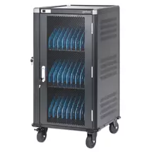 Manhattan Laptop Charging Cart/Trolley via AC Adapter (UK) x30 Bay,