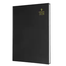 Collins 44 Desk Diary A4 Day to Page 2026 Black 44.99-26 - 822172