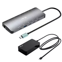 I-Tec | itec Metal USBC Nano 3x Display Dock, 2x HDMI 1x USBC video with Power