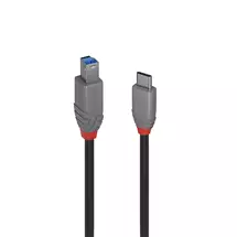 Lindy 3m USB 3.2 Type C to B Cable, Anthra Line | In Stock