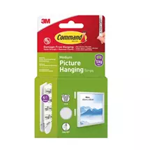 Command | 3M Command Medium Picture Hanging Strips White (Pack 4) - 7100337178