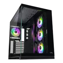 Tecware VXL EVO ARGB ATX MidTower PC Case  Black, DualChamber Design,