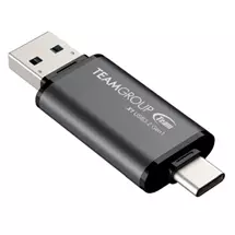USB Pen Drives | Team 256GB X1 USBA & USBC 3.2 Gen1 Memory Pen, 100MB/s, Aluminium