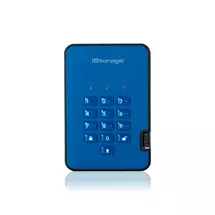 iStorage diskAshur² HDD 4TB Blue | Secure Portable Hard Drive | AESXTS
