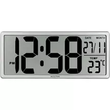 Acctim Date Keeper Jumbo LCD Digital Wall or Desk Clock With Autoset