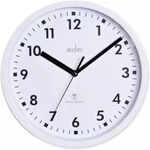 Acctim Nardo Radio Controlled Wall Clock 200mm Diameter White - 74662