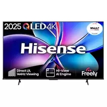 Hisense 65" E7QTUK PRO 144Hz QLED Smart AI TV with Freely