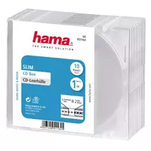 Cases & Protection | Hama CD Slim Empty Box, pack 10, transparent 1 discs