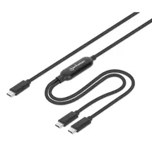 Manhattan Dual USBC to USBC Charging Cable, 100W, 2m, Male to Two