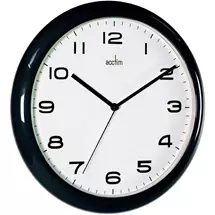 Acctim Aylesbury Quartz Wall Clock 245mm Diameter Black - 92/302