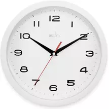 Acctim Aylesbury Quartz Wall Clock 245mm Diameter White - 92/301