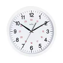 Acctim | Acctim Metro Quartz 24 Hour Wall Clock 355mm Diameter White - 21202