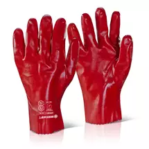 PVC GAUNTLET RED 18inches Glove (Pair) - PVCR18 | In Stock