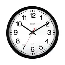 Acctim Controller Quartz Silent Sweep Wall Clock 355mm Diameter Black