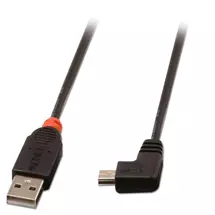 Lindy Cables | Lindy 1m USB 2.0 Cable - Type A to Mini-B, 90 Degree Right Angle