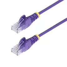 Startech | StarTech.com 2.5m Purple Slim CAT6 Ethernet Cable, Snagless, 100W PoE,
