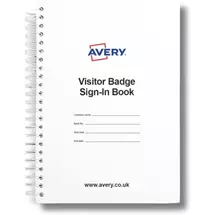 Avery Visitor Badge SignIn Book Includes 250 Paper Badges (Pack 1 Book