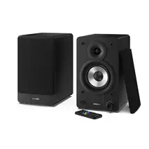 Sharp Bookshelf Speakers 2-way Black Wired & Wireless 60 W