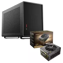 Antec Performance 1M Black MiniITX Gaming Case with Aluminum Finish +