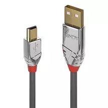 Usb Cable | Lindy 5m USB 2.0 Type A to Mini-B Cable, Cromo Line