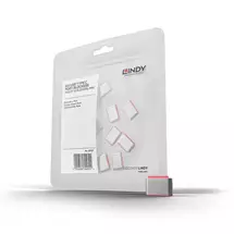 Lindy | Lindy USB Type C Port Blockers (Without Key) - Pack of 10, Pink