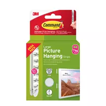 Command | 3M Command Large Picture Hanging Strips White (Pack 12) 17206