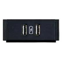 AMX HydraPort HPX-N102-USB-PC - outlet outlet box Black