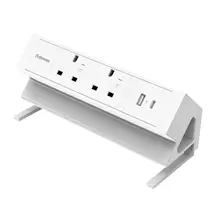 Fellowes Power Desk 2 Socket with 2 Power Sockets 1 USBA & USBC Ports