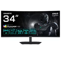 GIGABYTE G34WQC2 34” WQHD Curved Gaming Monitor  3440 x 1440, 1500R,
