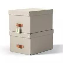Leitz Puro Storage Box with lid, medium, 17L, 100% recycled card, pack