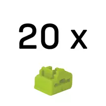 Lindy | Lindy RJ-45 Port Blockers (Without Key) - Pack of 20, Green