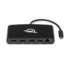 Laptop Docks & Port Replicators | OWC Thunderbolt 3 mini Dock Wired Black | In Stock