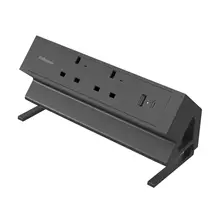 Power Extensions | Fellowes Power Desk 2 Socket with 2 Power Sockets 1 USBA & USBC Ports