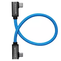 Kondor Blue | Kondor Blue Dual Right Angle 12" USB cable USB 3.2 Gen 2x2 0.3 m USB C