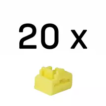 Port Blockers | Lindy RJ-45 Port Blockers (Without Key) - Pack of 20, Yellow
