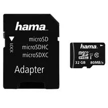 Memory Cards | Hama microSDHC 32GB UHS-I Class 10 | Quzo UK