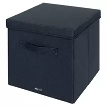 Storage Boxes | Leitz Fabric Storage Box with lid large, pack of 2