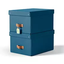 Storage Boxes | Leitz Puro Storage Box with lid, medium, 17L, 100% recycled card, pack