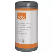 Board Cleaning Kits | Nobo Plastic-free Whiteboard Cleaning Wipes - Pack 100