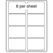Labels | Purely Everyday A4 Matte Finish Labels 99.1x67.7mm 8 Per Sheet Box 100