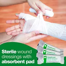 Plasters & Bandages | HypaCover Sterile Dressing Medium 12cm x 12cm (Pack 6) - D7631PK6