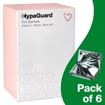 First Aid Room | HypaGuard Foil Blanket 210cm x 130cm (Pack 6) - Q2023T