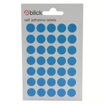 Blick | Blick Labels Circles Blue 13mm 140 Labels x20 (Pack 2800) - RS003953