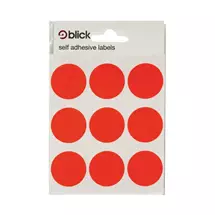 Blick | Blick Labels Circles Fluorescent Red 29mm 36 Labels x20 (Pack 720)
