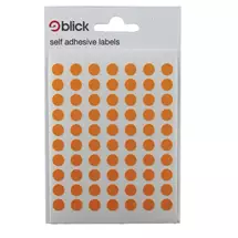 Blick | Blick Labels Circles Orange 8mm 490 Labels x20 (Pack 9800) - RS002857