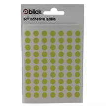 Blick | Blick Labels Circles Yellow 8mm 490 Labels x20 (Pack 9800) - RS003458