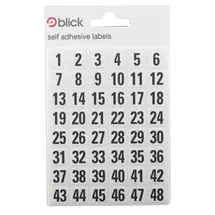 New Arrivals &amp; Just In | Blick Labels 00-99 13x13mm 144 Labels x20 (Pack 2880) - RS016250