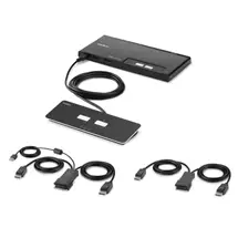 USB KVM Switch | Belkin F1DN202MOD-PP-4 KVM switch Black | In Stock